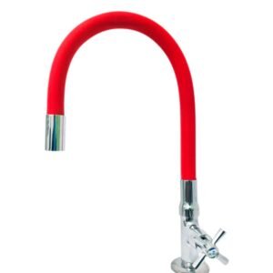 Torneira Color Vermelha 1195 3/4 Mesa Flexível C-31 Metal