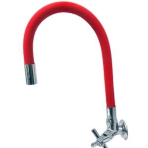 Torneira Color Vermelha 1168 Parede 3/4  C-31 Flexível Metal